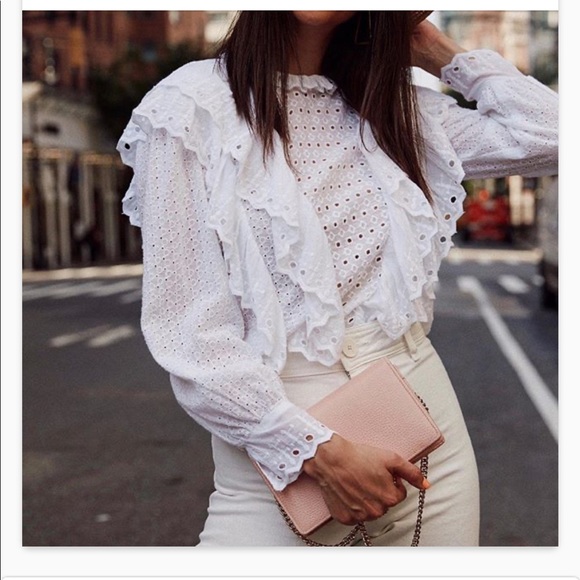 topshop ruffle blouse